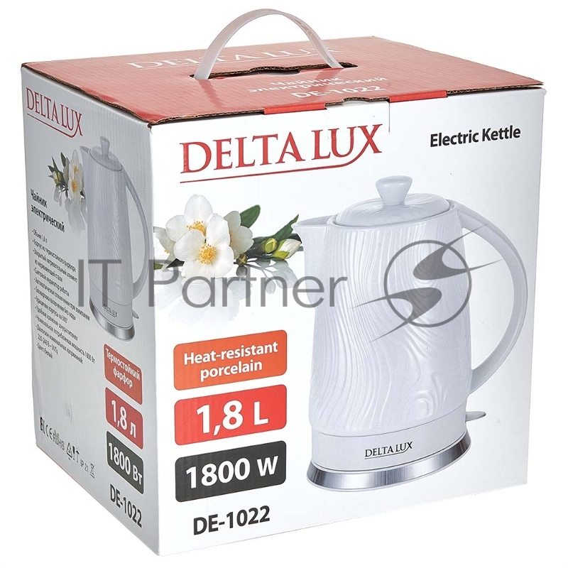 Чайник электрический DELTA LUX DE-1022 белый