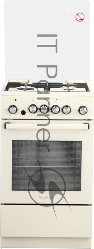 Плита комбинированная De Luxe 5040.41ГЭ (КР) ЧР-013 бежевый, конфорок 4 шт, духовка 46 л, 50 см x 85 см x 50 см