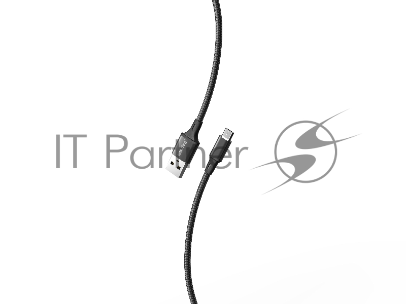 Кабель для зарядки и передачи данных S14 MicroUSB черный, 3 А, 1 м, Smartbuy (iK-12-S14b)