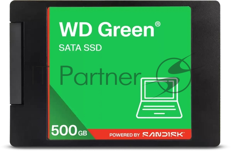 Твердотельный диск 500GB WD Green, 2.5, SATA III, R/W - 545/510 MB/s 3D-NAND TLC