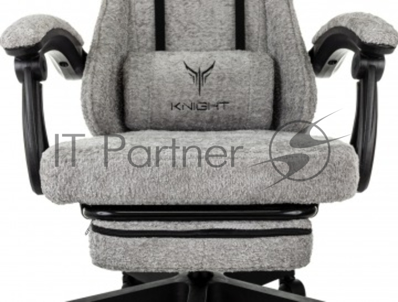 Кресло игровое Knight Lord/F Camby 82 серый, крестов. пластик, подст. для ног