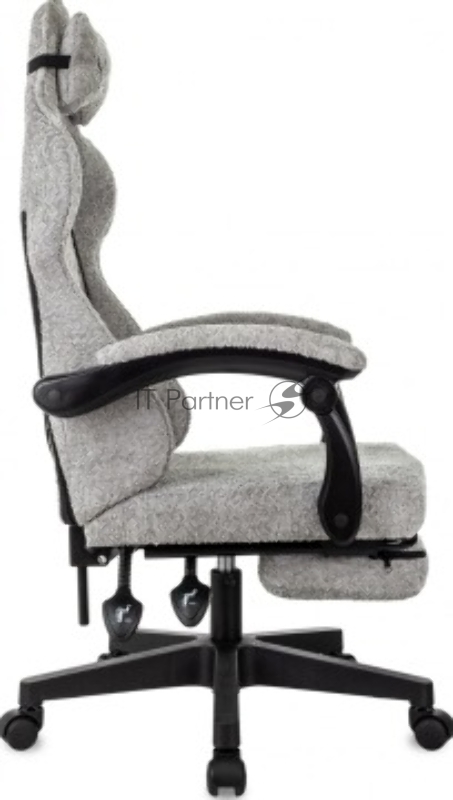 Кресло игровое Knight Lord/F Camby 82 серый, крестов. пластик, подст. для ног