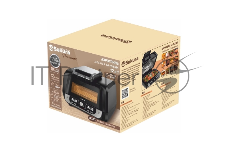 Аэрогриль Sakura SA-7683BK Premium 12в1 10л 24ч таймер