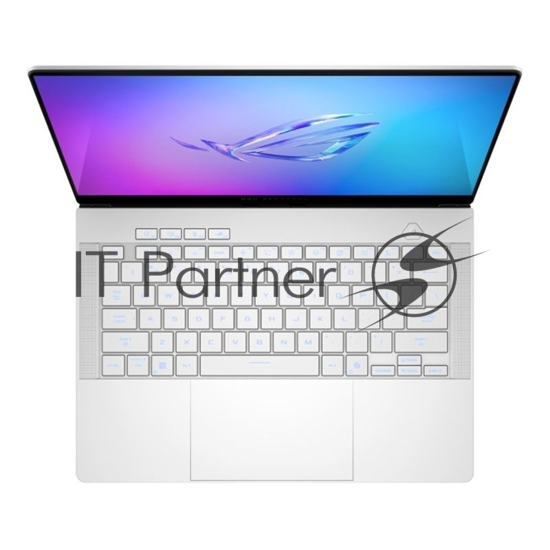 Ноутбук ASUS ROG Zephyrus G14 GA403WW-QS100 14(2880x1800 OLED 120Hz)/AMD Ryzen AI 9 HX 370(2Ghz)/32768Mb/1024PCISSDGb GeForce RTX 5080(16384Mb)/Cam/BT/WiFi/73WH 1y/1.57kg/Platinum White/DOS + +чехол