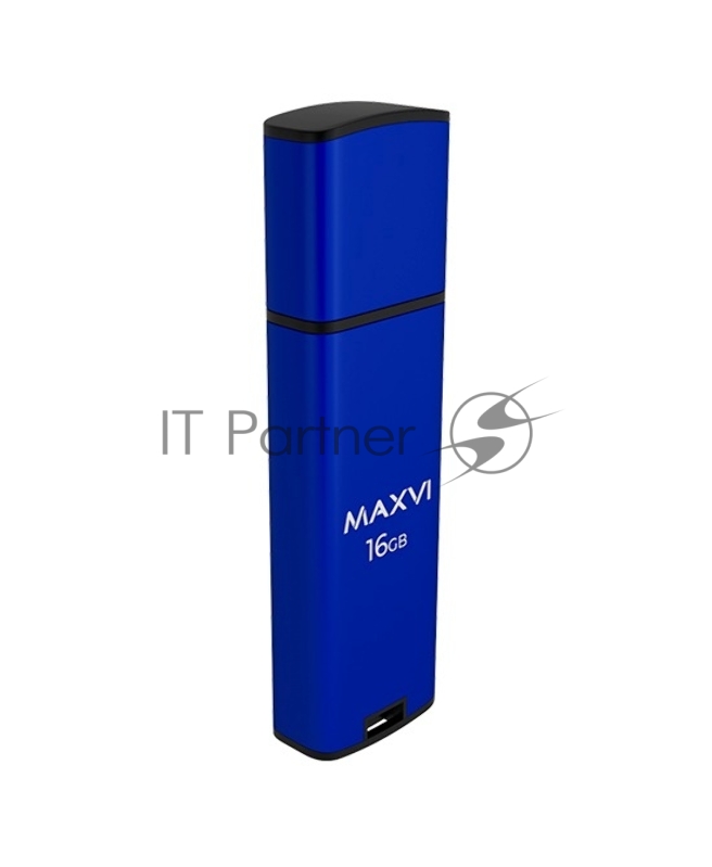 Флешка USB Maxvi MP2 blue (FD16GBUSB20C10MP2), 16Gb, USB 2.0, R/W 15/5, синий/черный