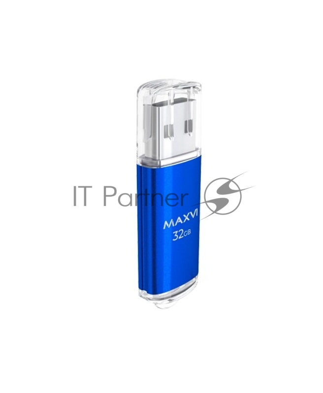 Флешка USB Maxvi MP blue (FD32GBUSB20C10MP), 32Gb, USB 2.0, R/W 15/5, синий