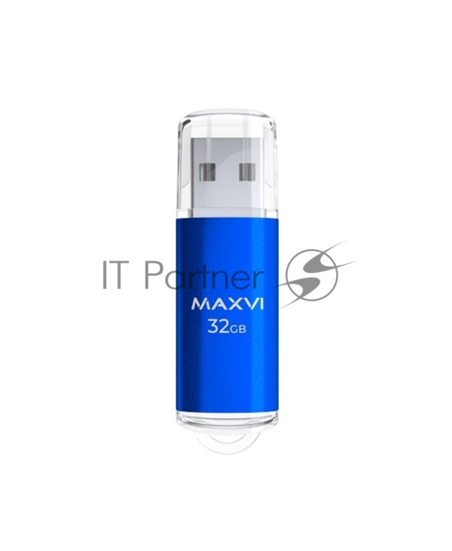 Флешка USB Maxvi MP blue (FD32GBUSB20C10MP), 32Gb, USB 2.0, R/W 15/5, синий