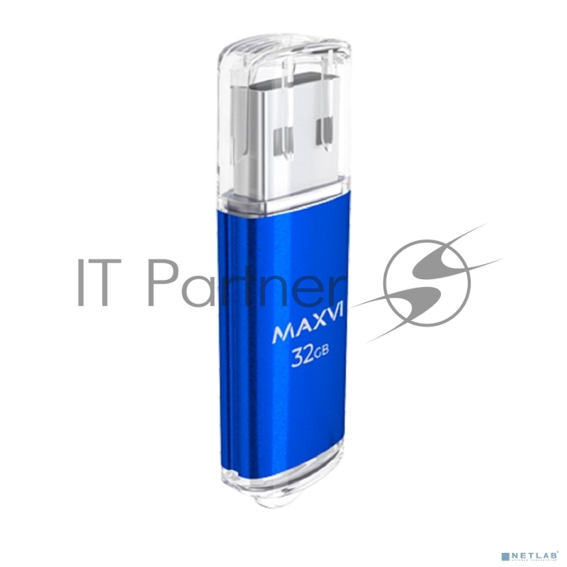 Флешка USB Maxvi MP blue (FD32GBUSB20C10MP), 32Gb, USB 2.0, R/W 15/5, синий