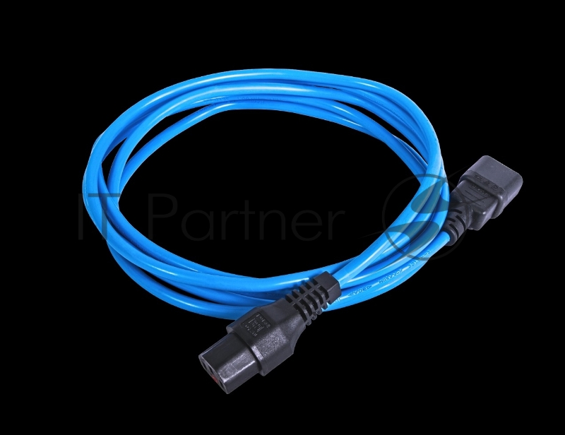 Шнур питания с фиксатором REM IEC 60320 C13/IEC 60320 C14, 10 А / 250 В (3 * 1,0), длина 1,8 м, синий R-10-Cord-C13-C14-1.8-Blue