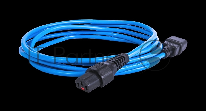 Шнур питания с фиксатором REM IEC 60320 C13/IEC 60320 C14, 10 А / 250 В (3 * 1,0), длина 3 м, синий R-10-Cord-C13-C14-3-Blue