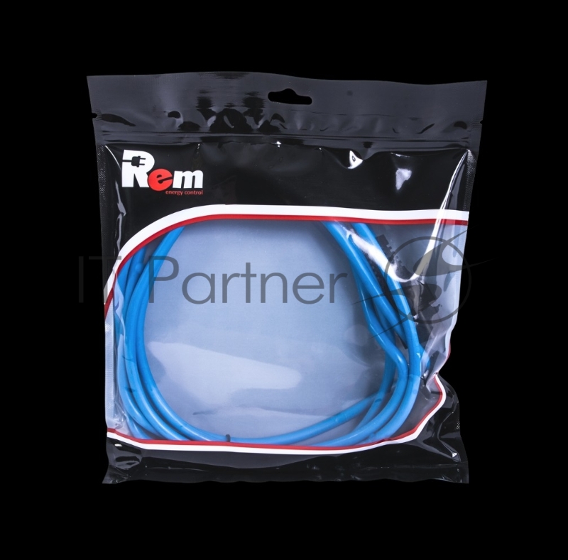 Шнур питания с фиксатором REM IEC 60320 C19/IEC 60320 C20, 16 А / 250 В (3 * 1,5), длина 1,8 м, синий R-16-Cord-C19-C20-1.8-Blue