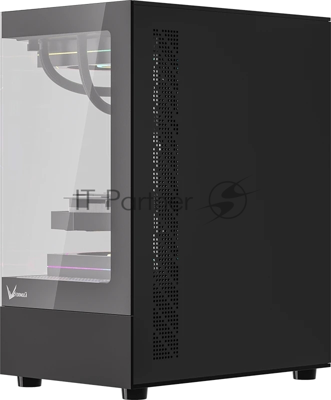 Корпус MiniTower AeroCool / Formula Crystal Z1CM PLUS AR black (mATX, без БП, USB Type-A+USB Type-C) (Crystal Z1CM Plus Black AR)