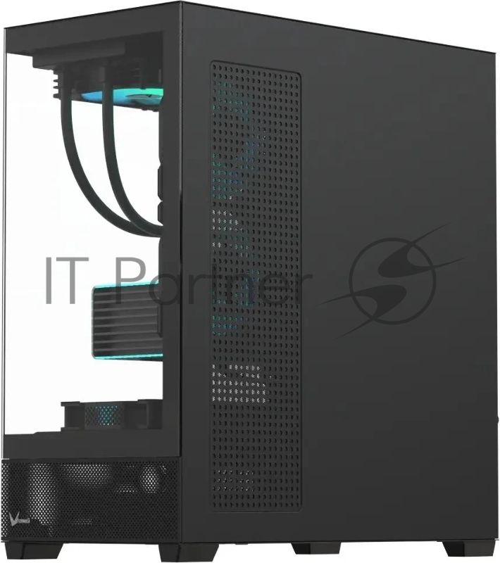 Компьютерный корпус Aerocool / Formula Crystal Z2 Plus FR черный без БП ATX 5x120мм 1xUSB 2.0 2xUSB 3.0 1xUSB3.1 audio bott PSU