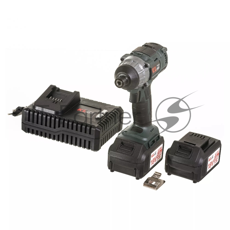 Профессиональный бесщеточный винтоверт аккумуляторный KLPRO KLDV18B-50 (18В, Li-ion-2шт, 5.0Ач, 180Нм, 2 скорости, подсветка,З/У,в кейсе)