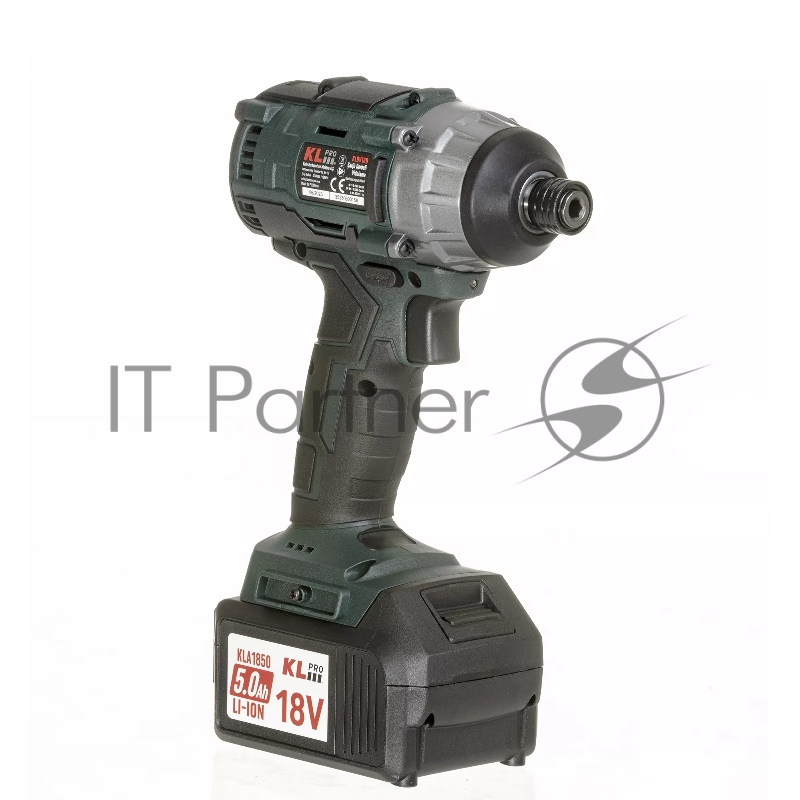 Профессиональный бесщеточный винтоверт аккумуляторный KLPRO KLDV18B-50 (18В, Li-ion-2шт, 5.0Ач, 180Нм, 2 скорости, подсветка,З/У,в кейсе)