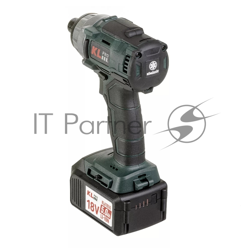 Профессиональный бесщеточный винтоверт аккумуляторный KLPRO KLDV18B-50 (18В, Li-ion-2шт, 5.0Ач, 180Нм, 2 скорости, подсветка,З/У,в кейсе)