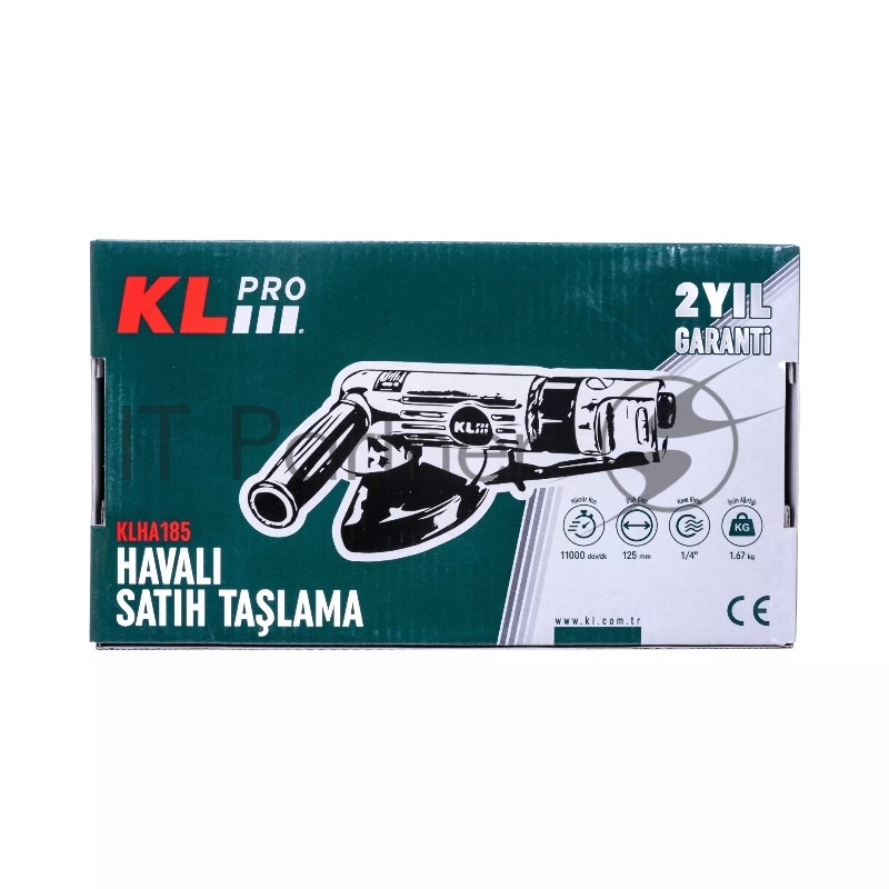 Профессиональная пневматическая шлифмашина (болгарка) KLPRO KLHA185 (125мм, 1100 об/мин, штуцер 1/4)