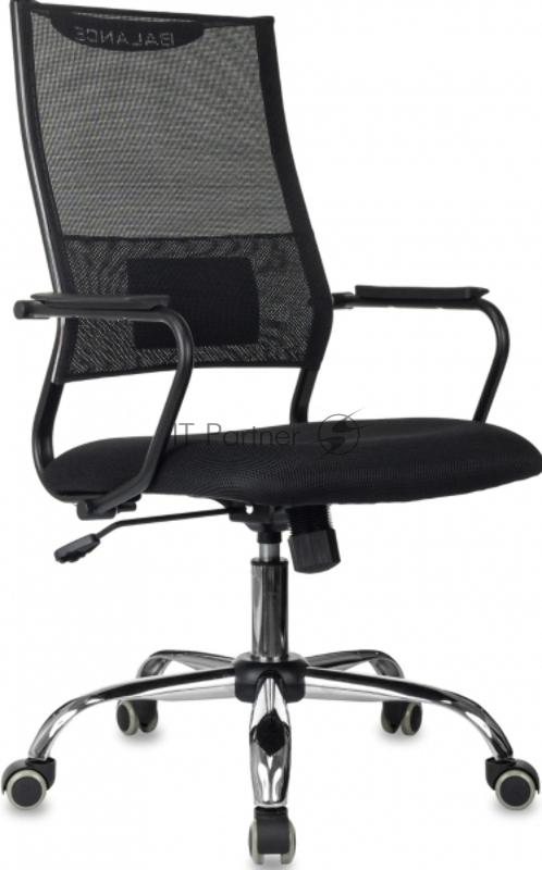 Кресло руководителя Бюрократ CH BALANCE SL Line черный экокожа крестов. металл хром