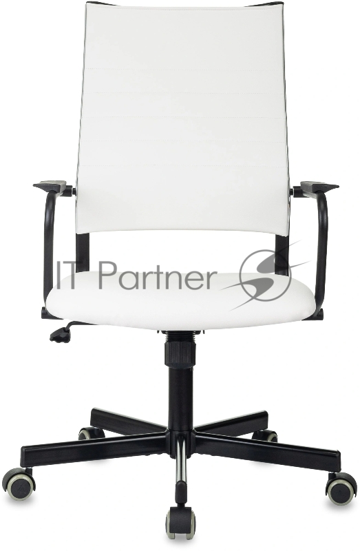 Кресло руководителя Бюрократ CH BALANCE белый экокожа крестов. металл черный