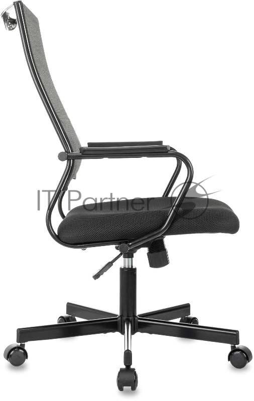 Кресло руководителя Бюрократ CH BALANCE черный экокожа крестов. металл черный