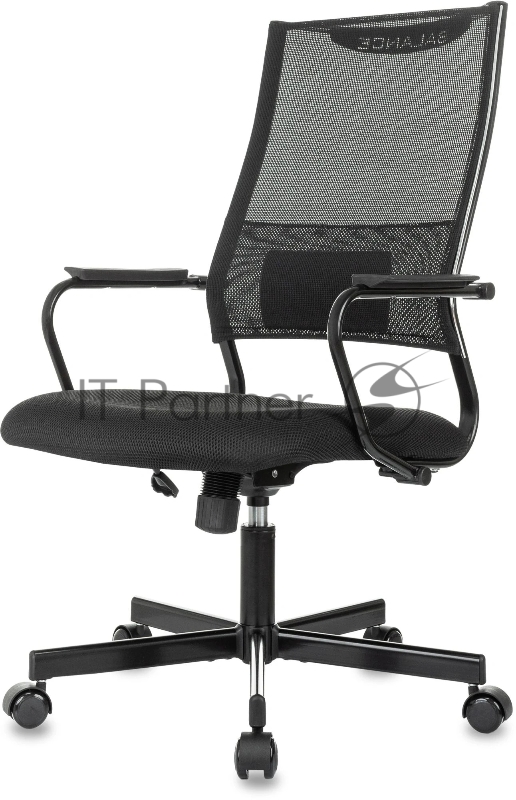 Кресло руководителя Бюрократ CH BALANCE черный экокожа крестов. металл черный