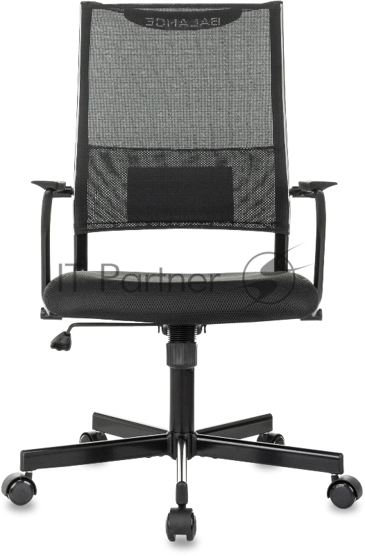 Кресло руководителя Бюрократ CH BALANCE черный экокожа крестов. металл черный