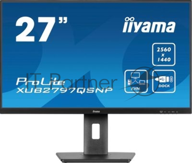 Монитор Iiyama 27 ProLite XUB2797QSNP-B1 черный IPS LED 16:9 HDMI M/M матовая HAS Piv 1300:1 300cd 178гр/178гр 2560x1440 100Hz DP Quad HD 2K (1440p) USB 6.1кг