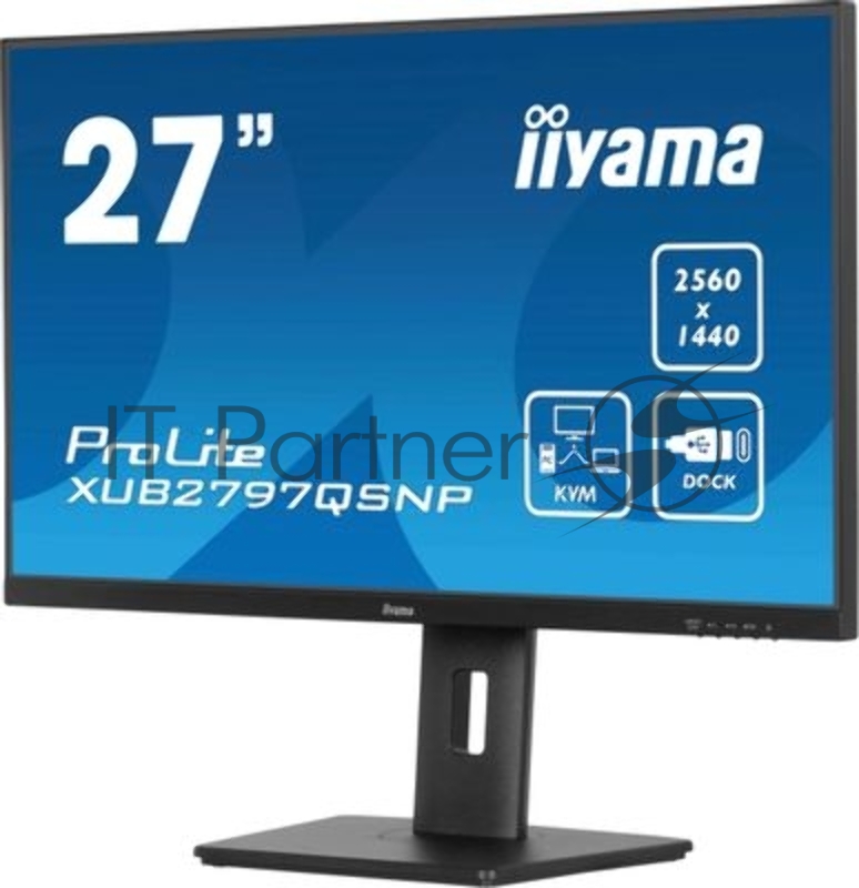 Монитор Iiyama 27 ProLite XUB2797QSNP-B1 черный IPS LED 16:9 HDMI M/M матовая HAS Piv 1300:1 300cd 178гр/178гр 2560x1440 100Hz DP Quad HD 2K (1440p) USB 6.1кг