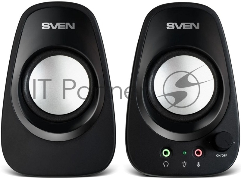Колонки SVEN 190, 2.0, чёрный, USB, мощность 2x3 Вт(RMS)