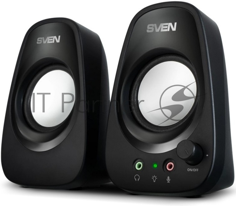 Колонки SVEN 190, 2.0, чёрный, USB, мощность 2x3 Вт(RMS)