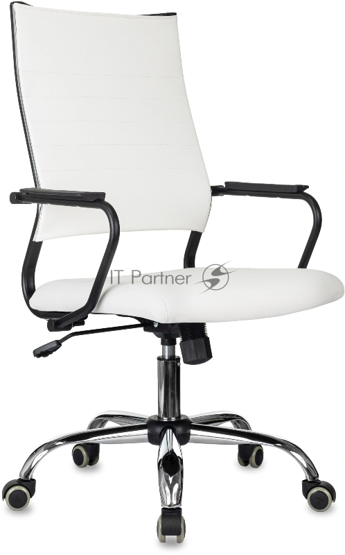 Кресло руководителя Бюрократ CH BALANCE SL Line белый экокожа крестов. металл хром