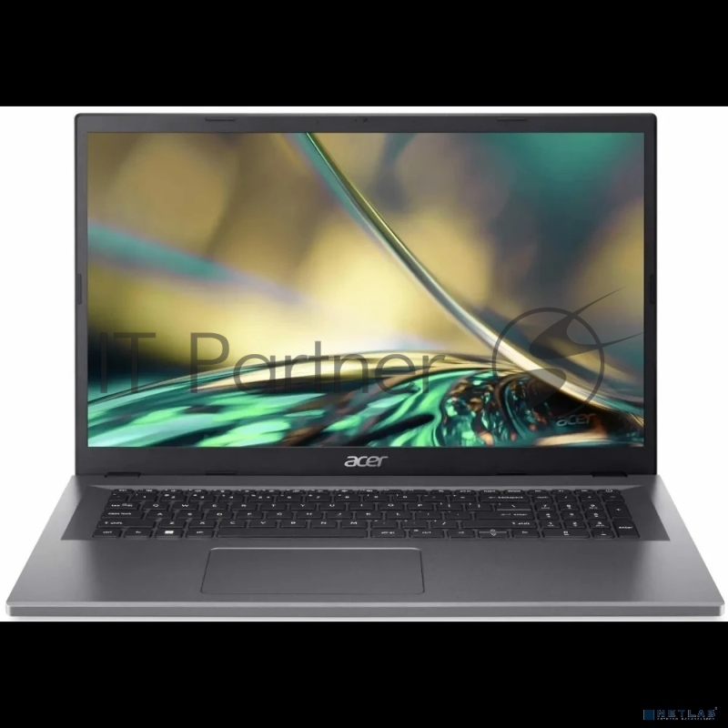 Ноутбук Acer Aspire 3 A317-55P-C3XL 17.3, IPS, Intel N100 0.8ГГц, 4-ядерный, 8ГБ LPDDR5, 512ГБ SSD, Intel UHD Graphics, без операционной системы, серебристый