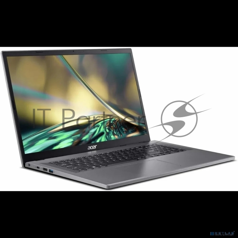 Ноутбук Acer Aspire 3 A317-55P-C3XL 17.3, IPS, Intel N100 0.8ГГц, 4-ядерный, 8ГБ LPDDR5, 512ГБ SSD, Intel UHD Graphics, без операционной системы, серебристый