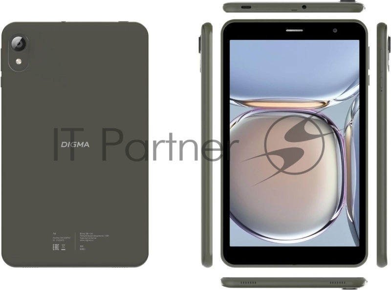 Планшет Digma R8 T606 (1.6) 8C RAM4Gb ROM64Gb 8 IPS 1280x800 4G Android 15 темно-серый 5Mpix 2Mpix BT WiFi microSD 512Gb 4000mAh 168hrs