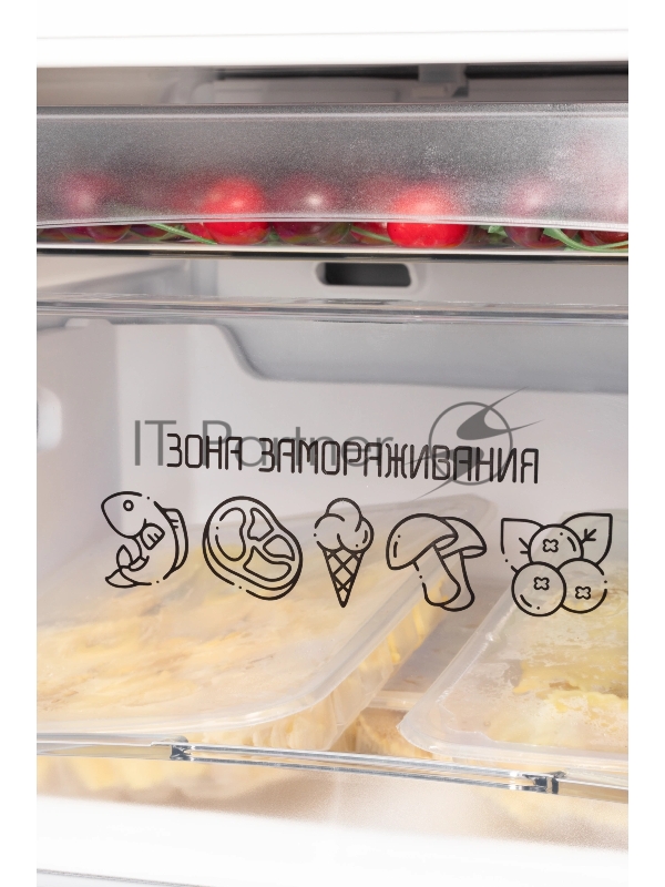 Холодильник Nordfrost NRG 162NF WTM белый кварц двухкамерный 205/105л морозилка снизу, No Frost