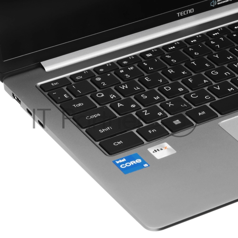 Ноутбук Tecno MegaBook T14RA Air Core i5 1334U 16Gb SSD1Tb Intel Iris Xe graphics 14 IPS WUXGA (1920x1200) Windows 11 Home grey WiFi BT Cam 6460mAh (71003300539)