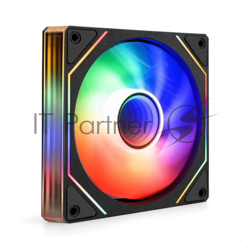 Вентилятор с подсветкой ExeGate EX12025H3P4PPRM-PWM.ARGB (120x120x25, ARGB, Hydraulic bearing (гидродинамический), 4pin + 3pin, 600-1800RPM, 26dBA)