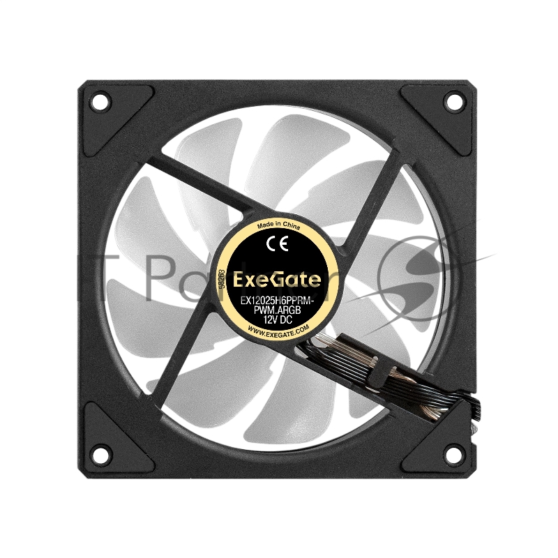 Вентилятор с подсветкой ExeGate EX12025H6PPRM-PWM.ARGB (120x120x25 мм, ARGB, Hydraulic bearing (гидродинамический), 6pin, 1200RPM, 33dBA)