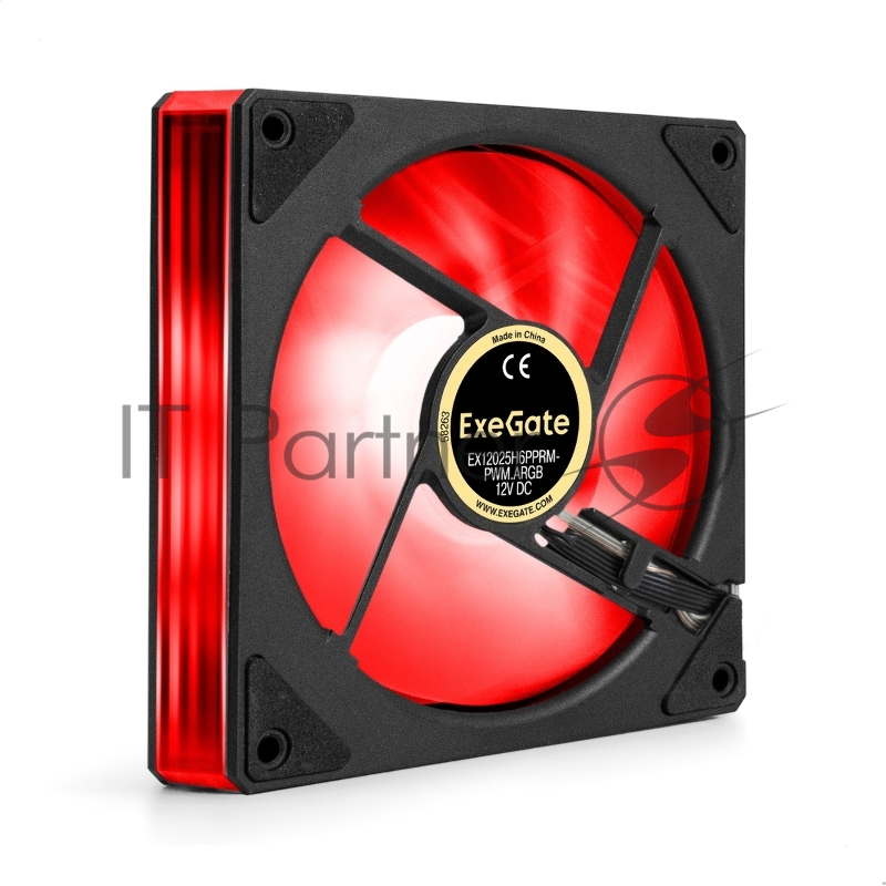 Вентилятор с подсветкой ExeGate EX12025H6PPRM-PWM.ARGB (120x120x25 мм, ARGB, Hydraulic bearing (гидродинамический), 6pin, 1200RPM, 33dBA)