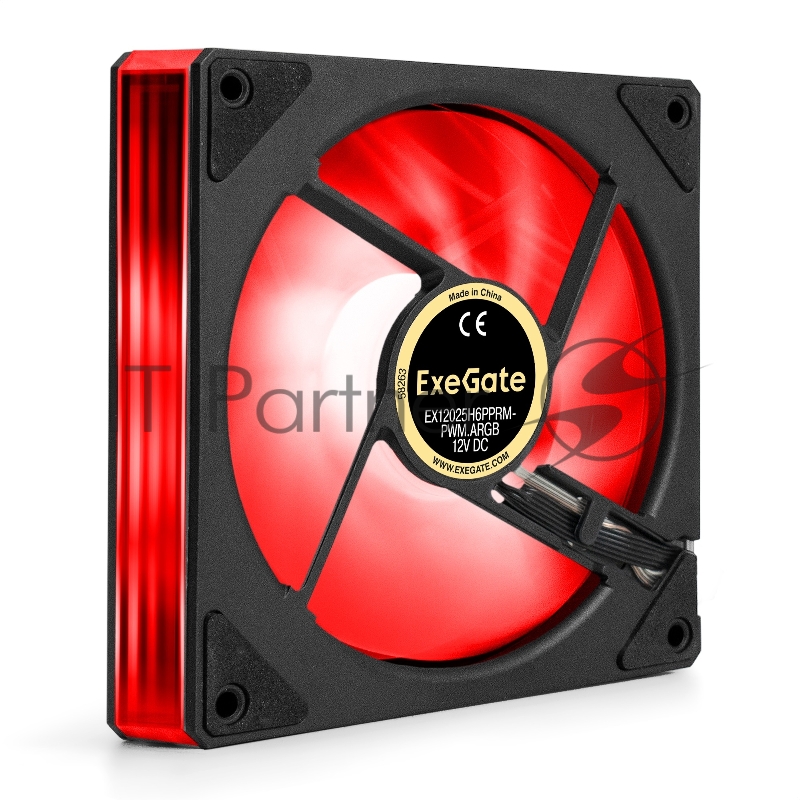 Вентилятор с подсветкой ExeGate EX12025H6PPRM-PWM.ARGB (120x120x25 мм, ARGB, Hydraulic bearing (гидродинамический), 6pin, 1200RPM, 33dBA)