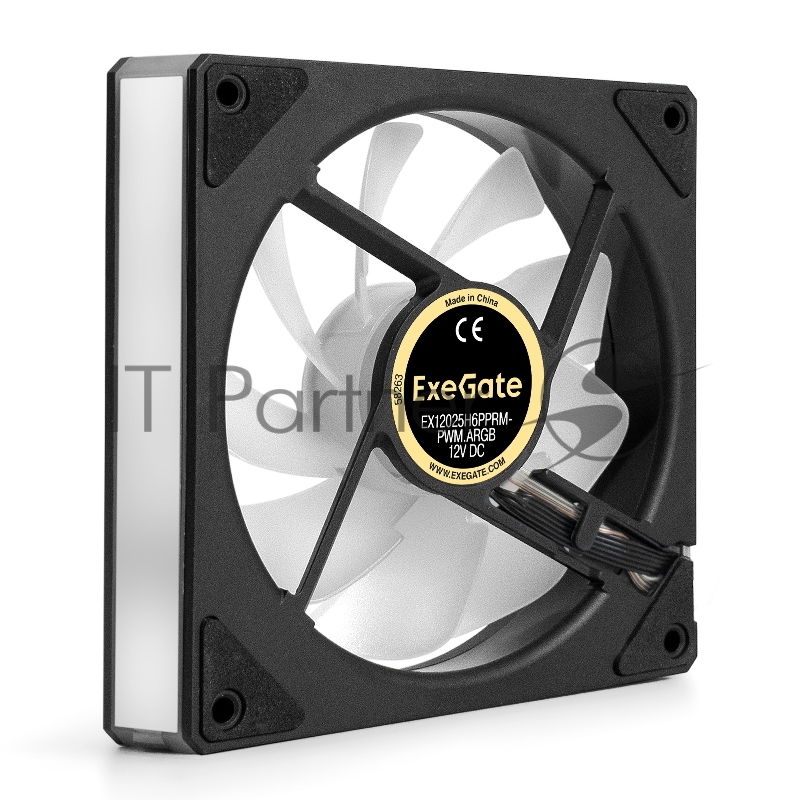 Вентилятор с подсветкой ExeGate EX12025H6PPRM-PWM.ARGB (120x120x25 мм, ARGB, Hydraulic bearing (гидродинамический), 6pin, 1200RPM, 33dBA)