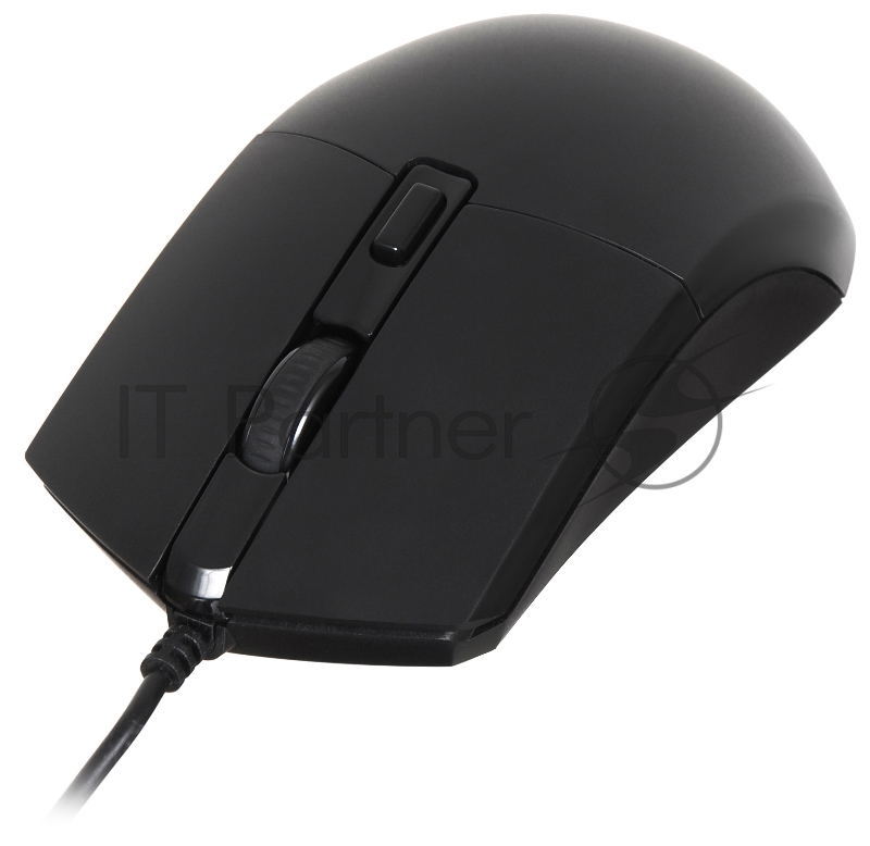 Мышь проводная Oklick 207M черный, 2400 dpi, USB, кнопки - 4