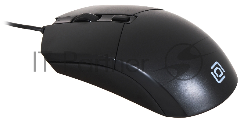 Мышь проводная Oklick 207M черный, 2400 dpi, USB, кнопки - 4