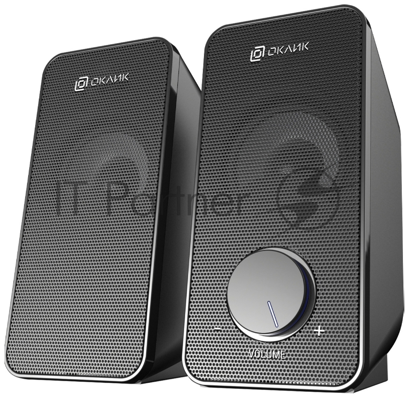 Акустическая система Oklick OK-122 2.0 черный 4Вт