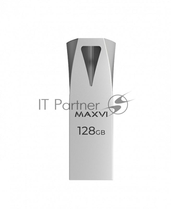 Флешка USB Maxvi MK2 (FD128GbUSB30C10MK2), 128Gb, USB 3.0, R/W 30/10, серебристый