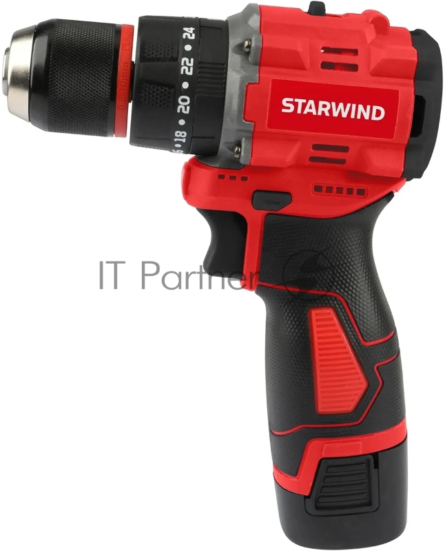 Дрель-шуруповерт Starwind CDBT16-2.0/2hs1 16Вт аккум. патрон:быстрозажимной