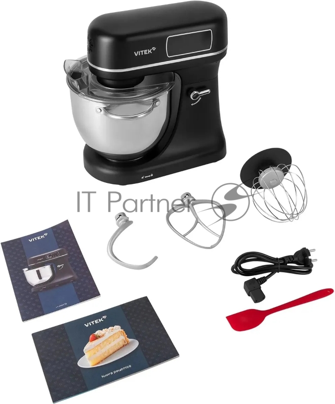 Миксер планетарный Vitek VT-PM0770 1100Вт черный