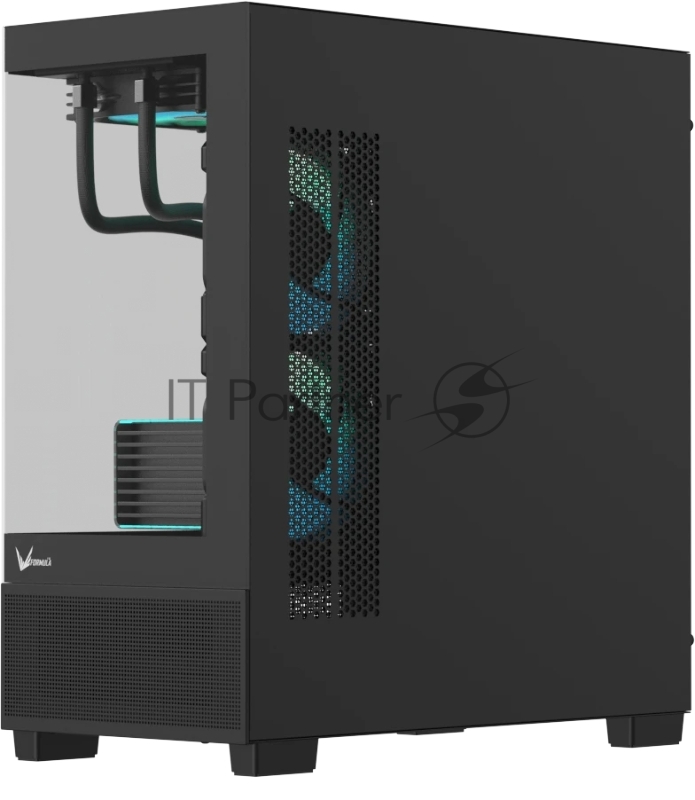 Корпус AeroCool / Formula V Line Crystal E1M Black, MATX, USB3.0*2, Switch Display Panel