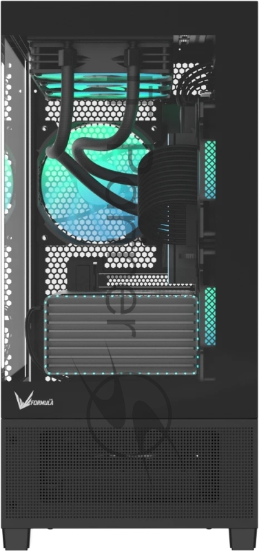 Корпус AeroCool / Formula V Line Crystal E1M Black, MATX, USB3.0*2, Switch Display Panel