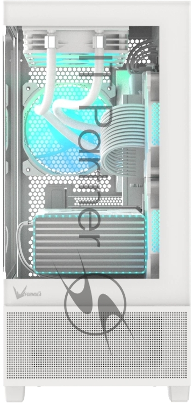 Корпус AeroCool / Formula V Line Crystal E1M White, MATX, USB3.0*2, Switch Display Panel